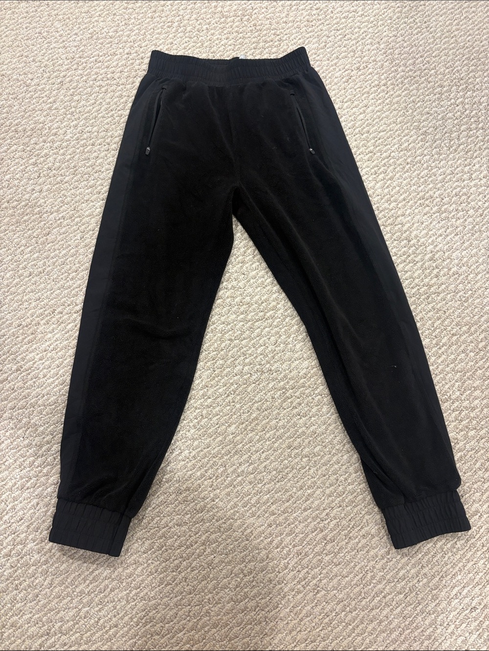 Zyia Black Fleece Jogger Pants - Comfortable Everyday Bottoms